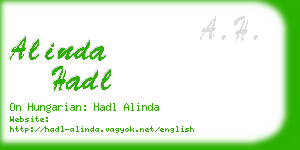 alinda hadl business card